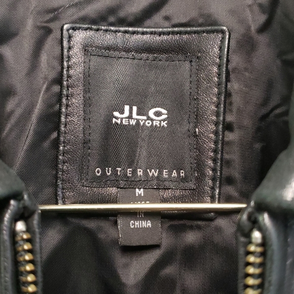 JLC New York Outerwear Leather Jacket Size Medium - Picture 3 of 4